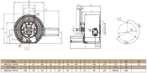 เครื่องเติมอากาศ Ring Blower GREENCO 2RB-523-1HY99 Series